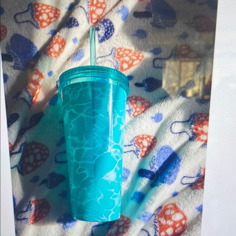 Aqua Tumbler with Straw